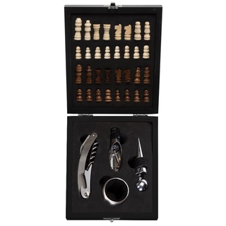 Kit Vinho 32 Peças Estojo De Madeira Jogo De Xadrez Ótimo Presente Luxo