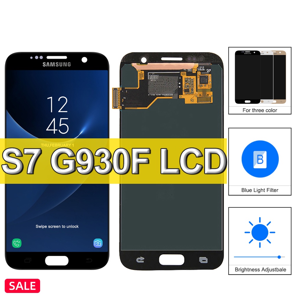 Tela Touch Frontal Samsung S7 G930 G930F G930A Display Lcd Touch Screen Substituição Digitador Assembléia Para S7 G930 Tela De Lcd