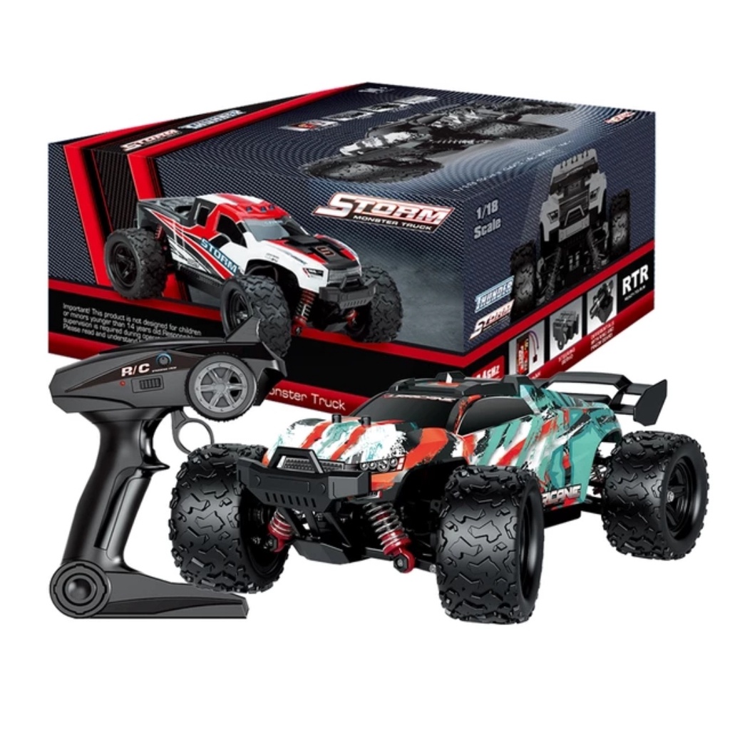 Carrinho Controle Remoto Thunder 4x4 Storm Monster Truck 38km/h Produto à pronta entrega no Brasil