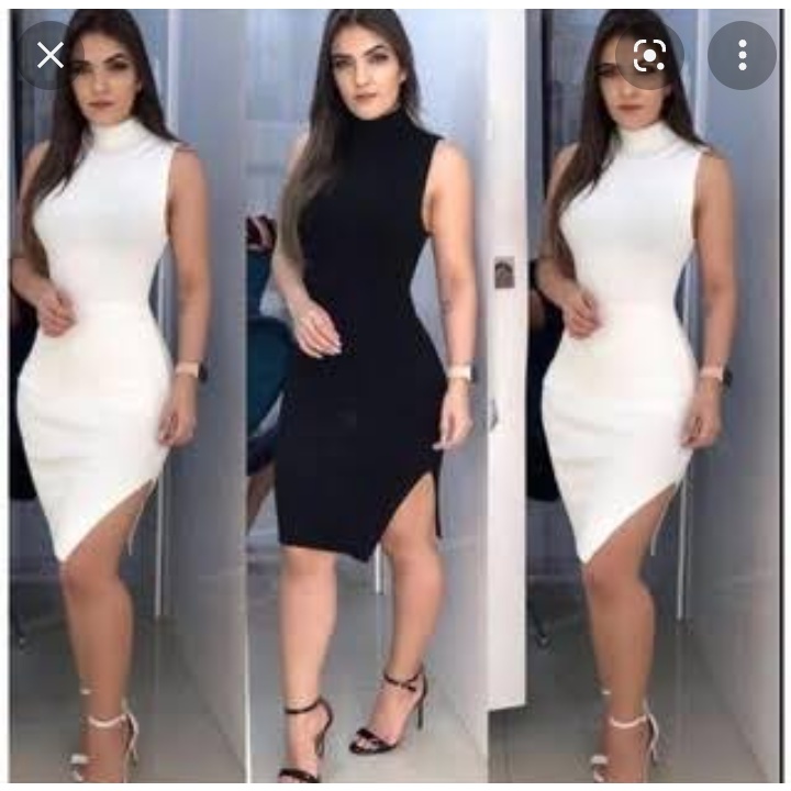 Vestido Midi Fenda Lateral em Oferta na Shopee