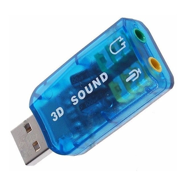 Placa De Som Usb 5.1 Canais Notebook Pc 3d Adaptador Audio
