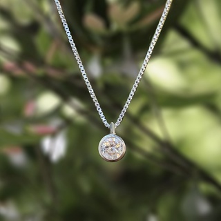 Colar Ponto de luz redondo prata 925