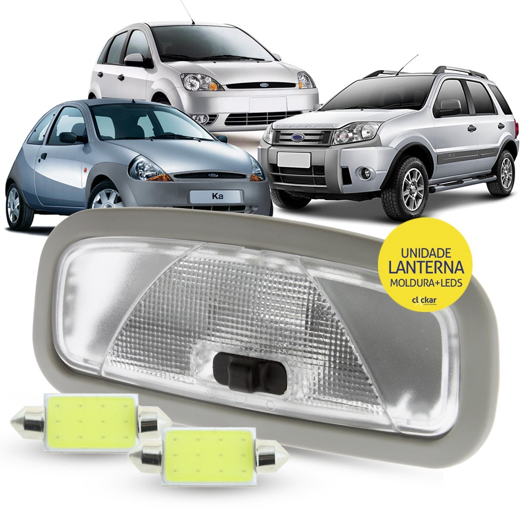Lanterna Luz de Teto + Moldura e Par 2 LEDs Ford Fiesta 2001 2002 2003 ...