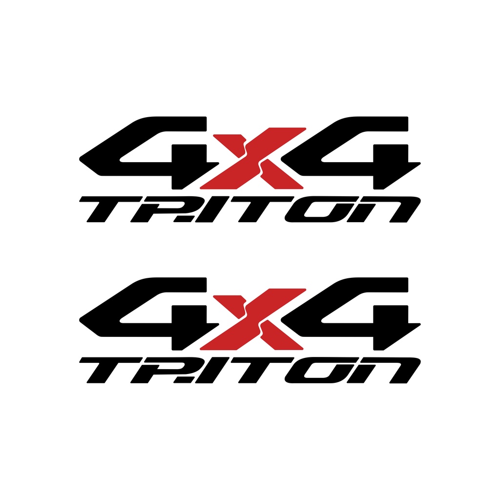Par Adesivo 4x4 Mitsubishi L200 Triton Lateral Camionete Md2