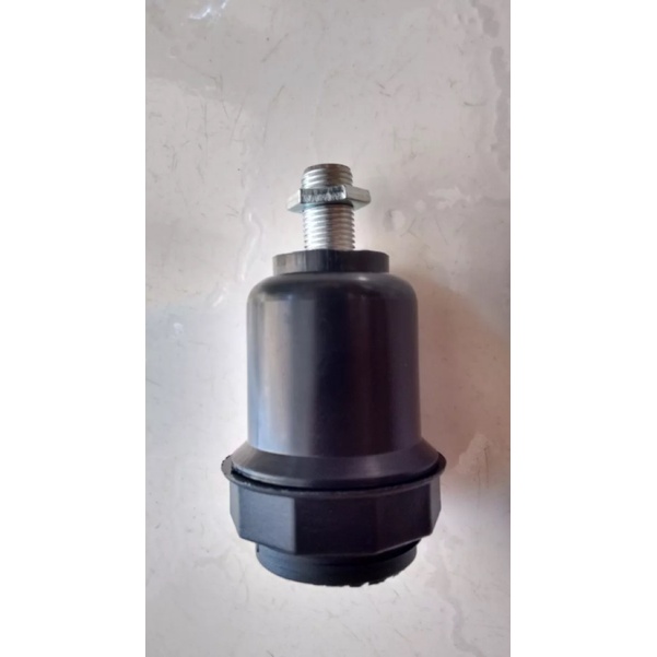 2 Soquetes Coluna Lustre Abajur E-27 Niple 2,5cm + Porca sextavada M10