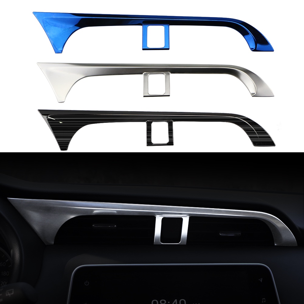 Centro Do Carro De Aço Inoxidável Ar Condicionado A/C Saída De Ventilação Capa Guarnição Para Nissan Kicks 2017-2021 Acessórios LHD em Oferta na Shopee