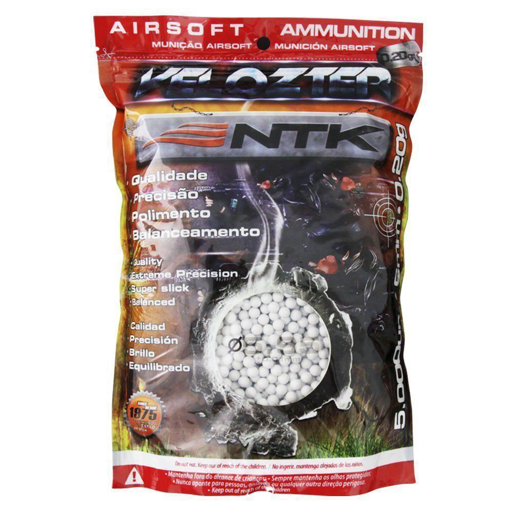 Esferas BBs 6mm 0,20g Velozter 5000un - NTK