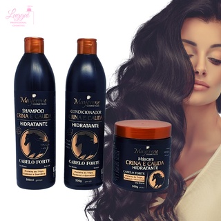 Kit Crina e Cauda Estimula o Crescimento dos Fios - Maycrene 500ml - (Shampoo, Condicionador e Máscara)