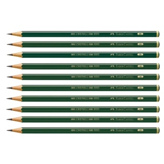 Lápis Preto Grafite Castell 9000 (B 2B 3B 4B 5B 6B 8B) - Faber-Castell | Lápis Técnico de Escrever em Oferta na Shopee