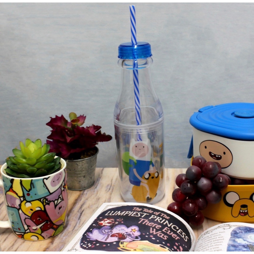 Copo com canudo 2 em 1 Finn e Jack 500ml - Zona Criativa