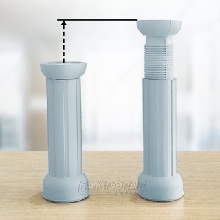 Kit 8 Pés Para Móveis Armário Com Regulagem de 13cm a 17cm + Parafusos em Oferta na Shopee