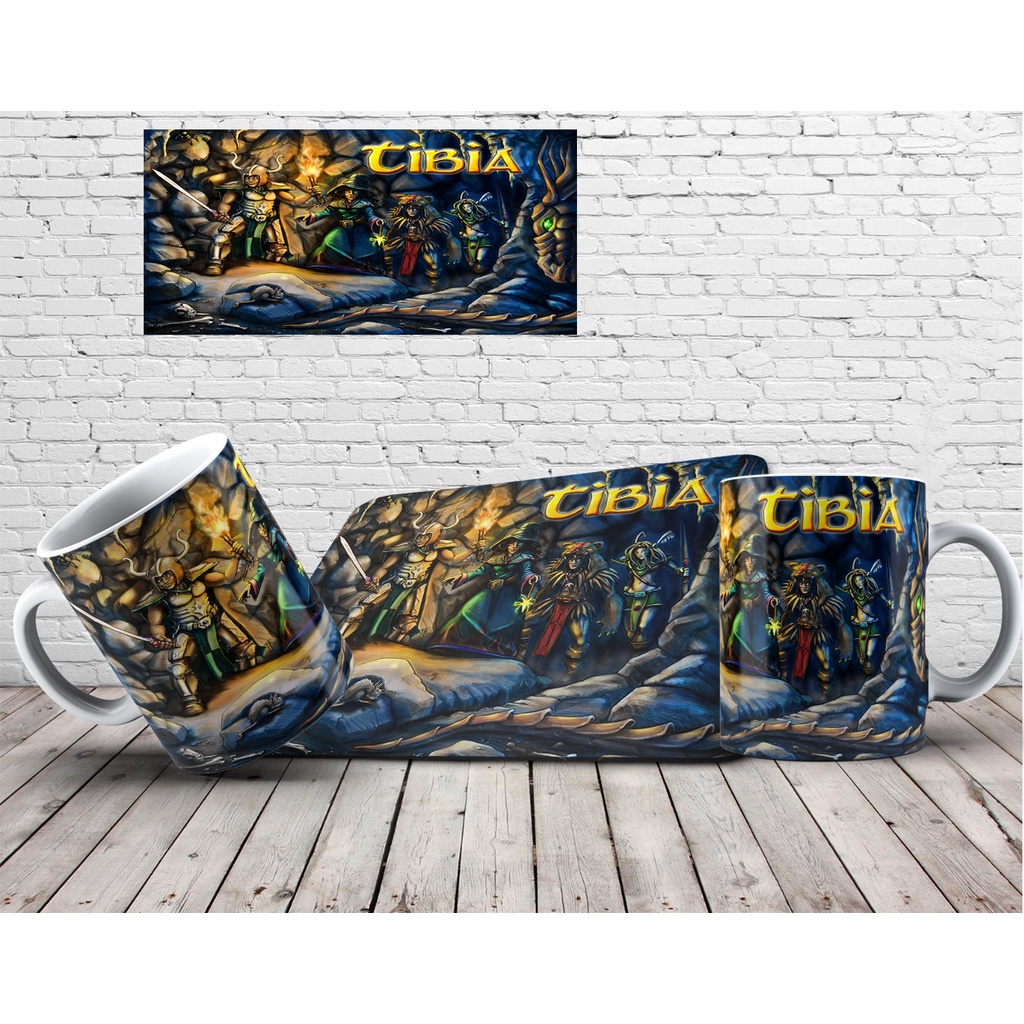 Kit com um Mouse Pad e uma Caneca game Tibia