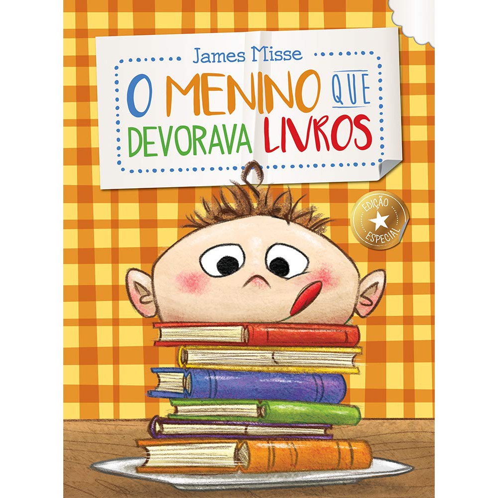 Livro O Menino que Devorava Livros cartonado Pé de Letra