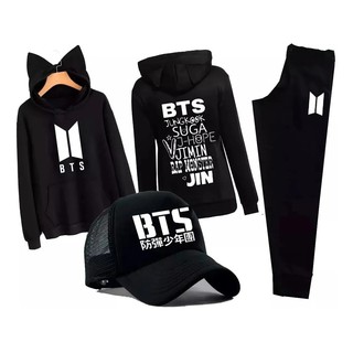 blusa moletom feminino orelhinha bts kpop todos integrantes