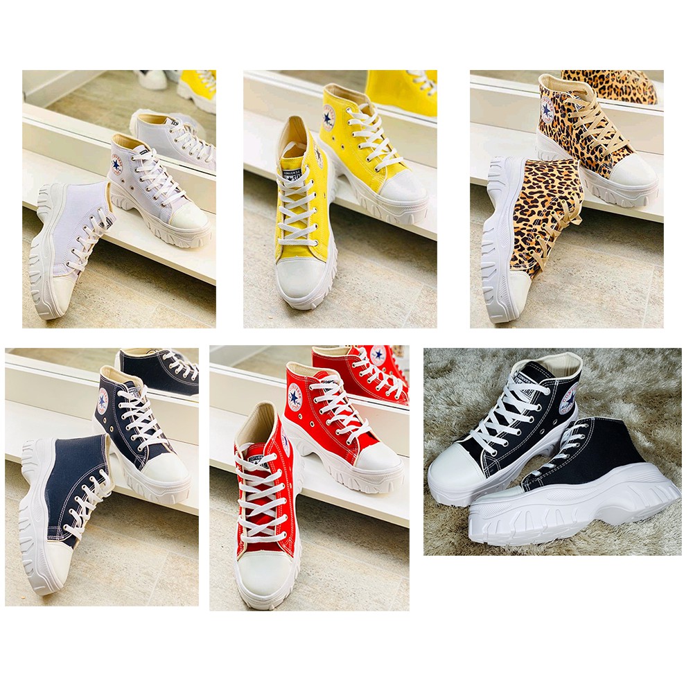 tenis all star amarelo queimado