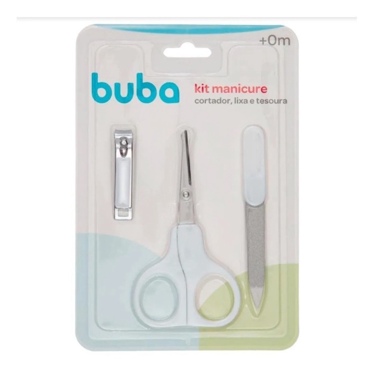Kit Higiene Tesoura Lixa Cortador De Unha Baby Infantil  Bebe Criança Manicure Buba Promoção