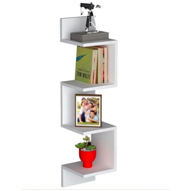 Prateleira Vertical Canto Decoração E Organizador de Livros 29A