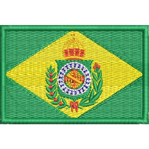 Patch Tarja Bandeira do Brasil Negativo - 5 cm