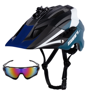 Capacete ultraleve para bicicleta com óculos de sol