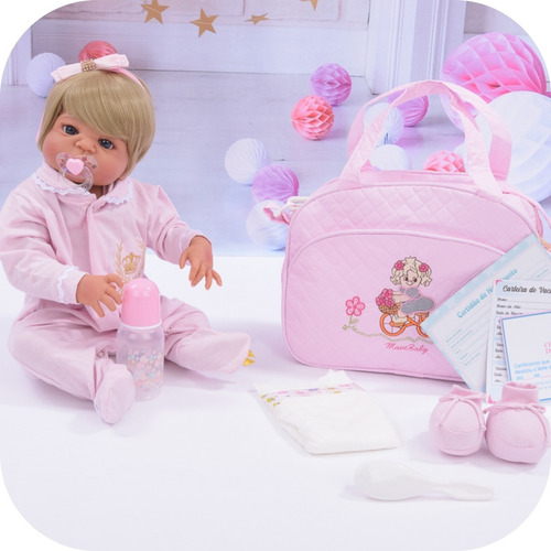 Bebe Reborn Loira Enxoval Completo Barato De Silicone Shopee Brasil