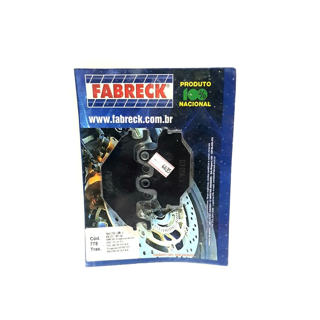 Pastilha De Freio Traseira Mongoose 300 2006 / 2010 F