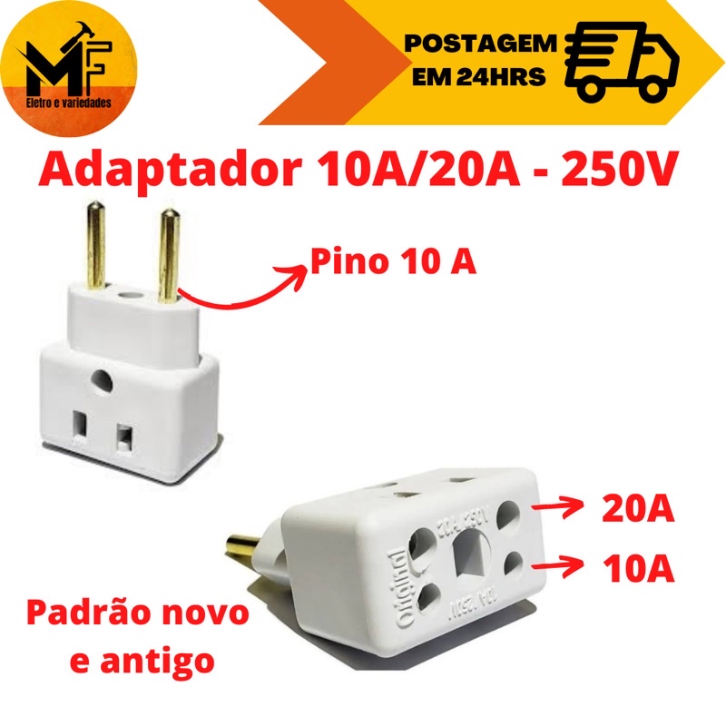 Adaptador de Tomada Multiuso Plug Bob Esponja T benjamin 10/20 Amperes - 250V