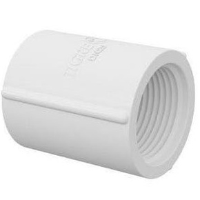 Luva C/rosca 2"  (60mm) Pvc Branca Tigre 2109313 em Oferta na Shopee