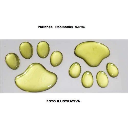 Adesiv decorativo Patinhas Resinadas amarelas