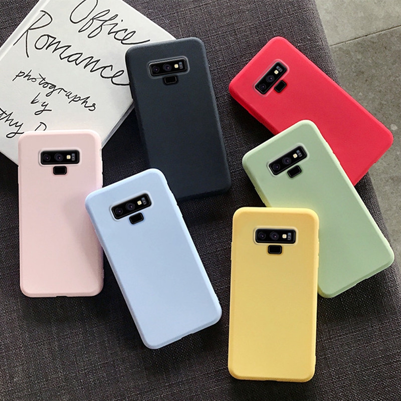 Moda Doce Cor Caso Para Samsung Galaxy Note 8 9 10 Pro S10 Plus Lite Capa De Silicone Macio TPU Telefone Volta Casos