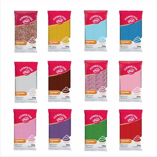 Confeito Granulado Miçanga 500g Mix Brigadeiro Varias Cores