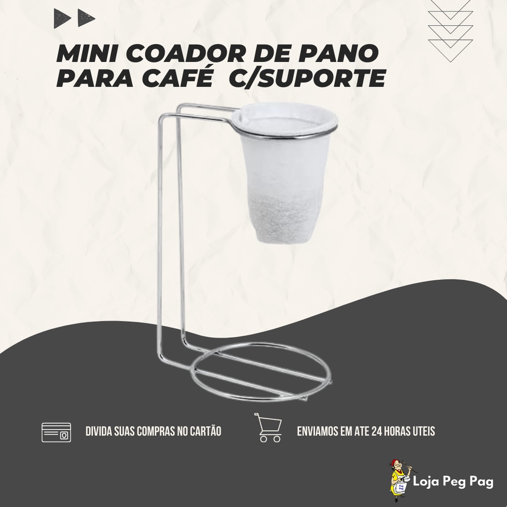 Mini Coador de Pano para Café Suporte 15cm em Oferta na Shopee