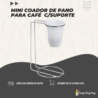 Mini Coador de Pano para Café Suporte 15cm em Oferta na Shopee