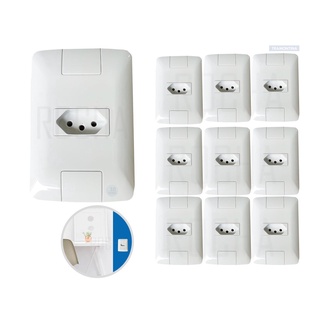 Tomada 10A kit c/ 10 unidades - Tramontina ARIA