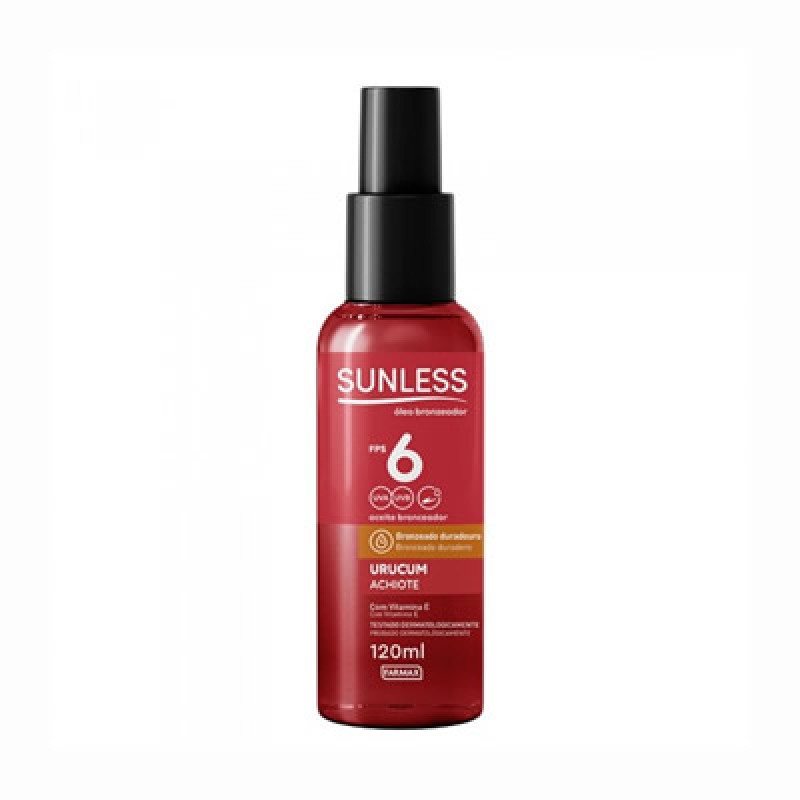 Sunless Óleo Bronzeador FPS 6 Urucum 120ml