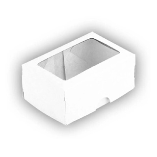 Caixa 2 Doces com Visor S1 6x9x4cm Branca 10un - Assk Rizzo em Oferta na Shopee