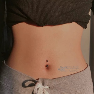 Piercing de Umbigo em Aço bolinha Lisa 316L