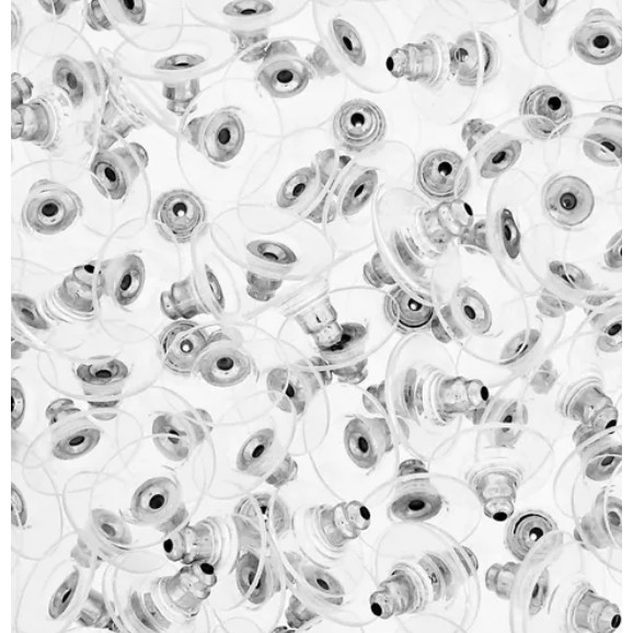 100 Tarracha para brinco sutiã de orelha Cor Prata em Oferta na Shopee