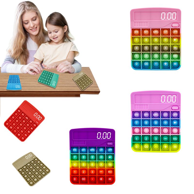 Calculadora Pop It Push Bubble Fidget Toys Antistress Estresse Reliver ...