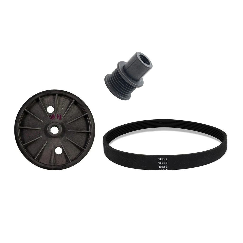 Kit com Polia do Motor + Polia da Transmissão + Correia para lavadora Consul Super Jato / Ideale