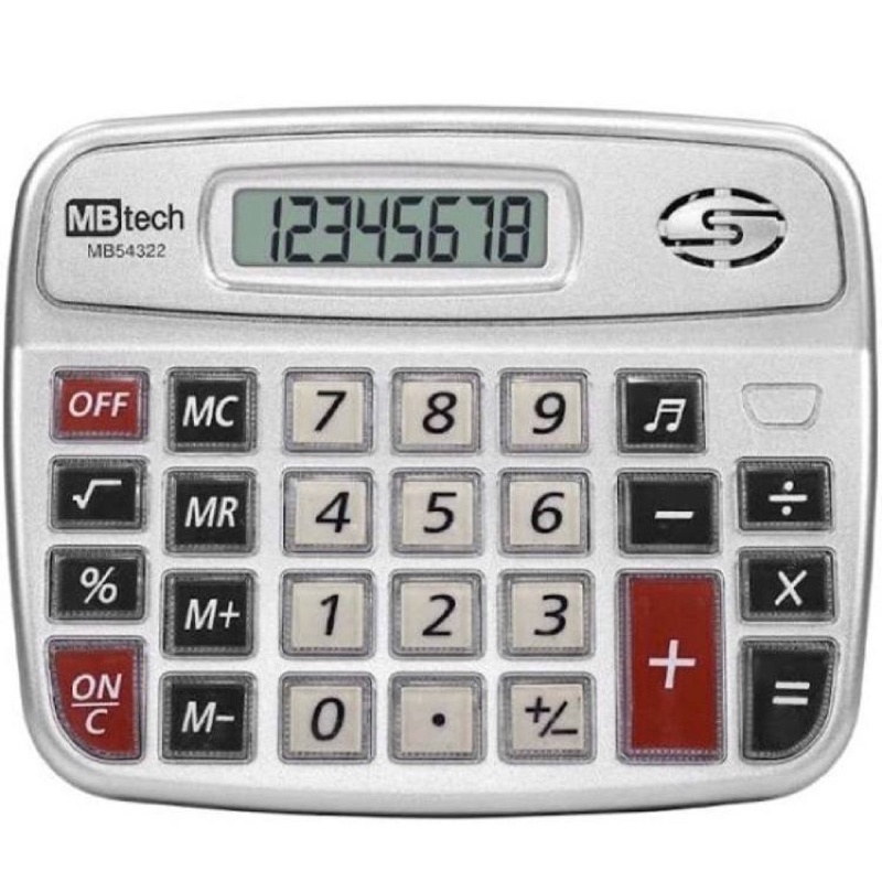 Calculadora Eletrônica Deitado de Mesa Digital 8 Dígitos 016