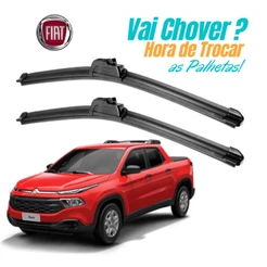 Jogo Palhetas Limpador Parabrisa Fiat Toro 2016 2017 2018 2019 2020 2021 2022