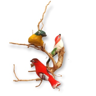 Passarinho Na Raiz Passaro De Madeira Saira Casa Jardim Artesanato em Oferta na Shopee