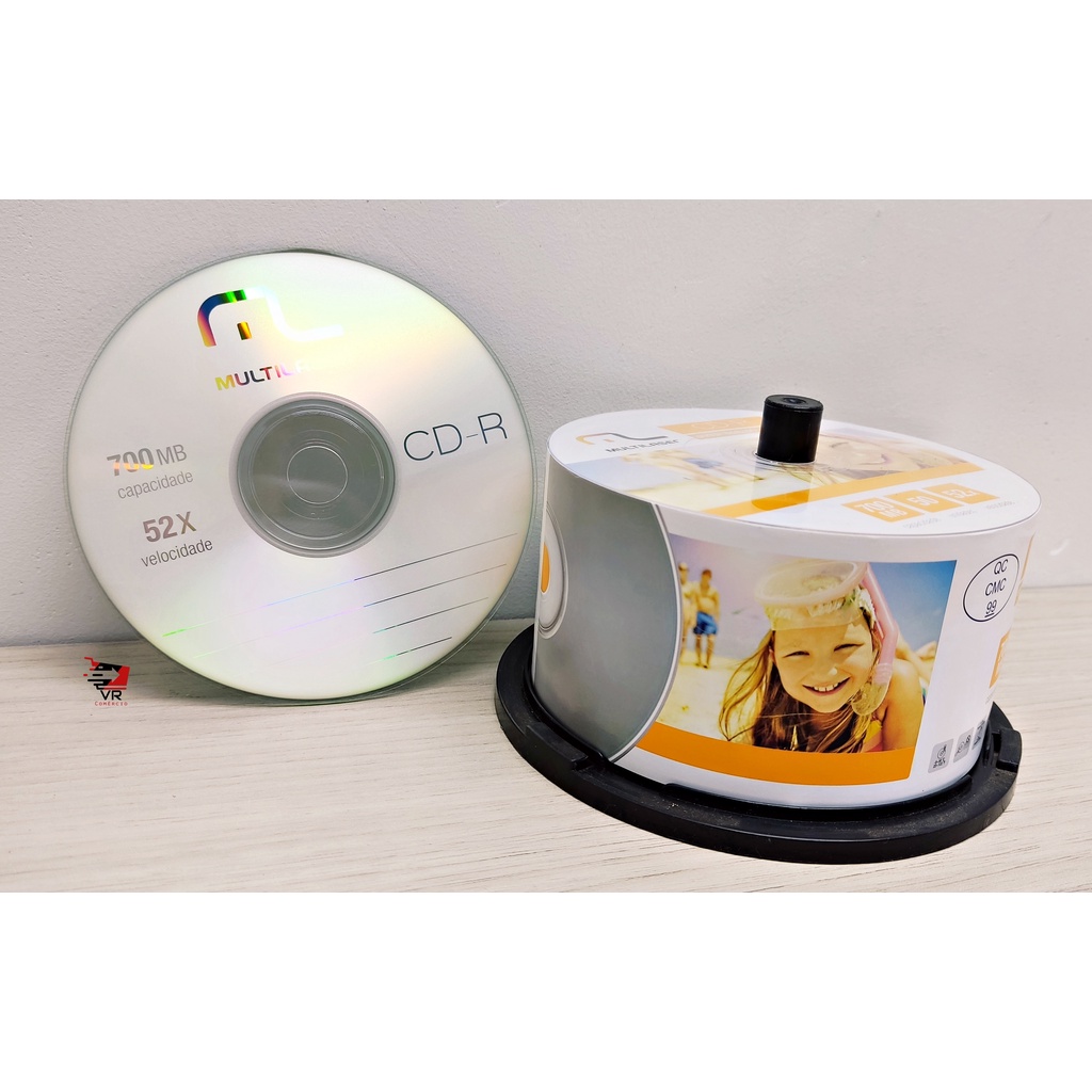 CD Virgem Mídia Multilaser CD-R Velocidade 52x - Desconto no Preço