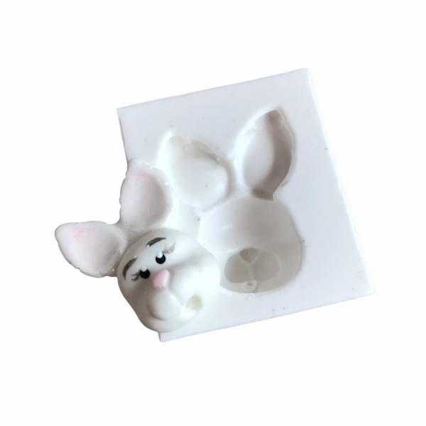 Molde de Silicone Páscoa  Carinha Coelho Guto 1283  Biscuit e Confeitaria