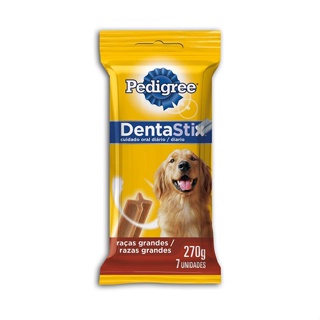 Petisco Pedigree Dentastix Cães Adultos Raças Grandes 7 unidades 270g em Oferta na Shopee