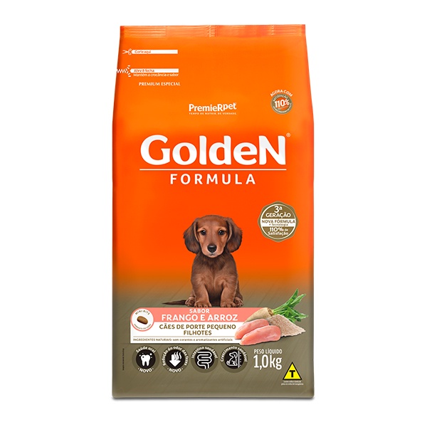 Ração Golden Formula Mini Bits para Cães Filhotes de Pequeno Porte Sabor Frango e Arroz - 1Kg em Oferta na Shopee