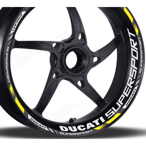 Friso + Adesivo Refletivo D9 Roda Moto Ducati Supersport