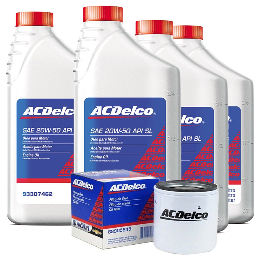 Kit 4 Oleo Motor 20w50 Sl 1 Filtro Celta 2001 A 2006 em Oferta na Shopee