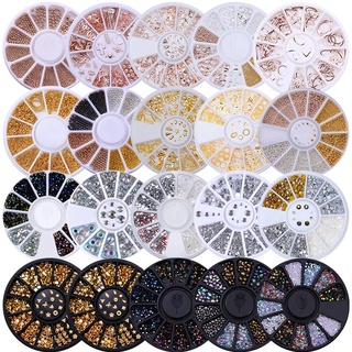 Flatback Contas/Pedras Preciosas De Cristal/Strass Para Decoração De Unhas Artísticas 3D Na Roda