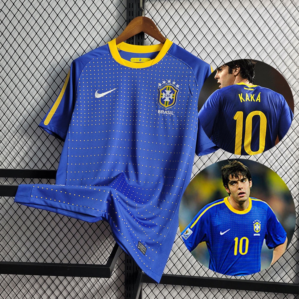 2010 Retrô Camisa do Brasil II Camisa de Futebol Camisa Personalizada Nome Numero